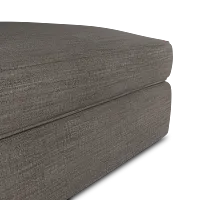 Siesta Victory Taupe Fabric Ottoman