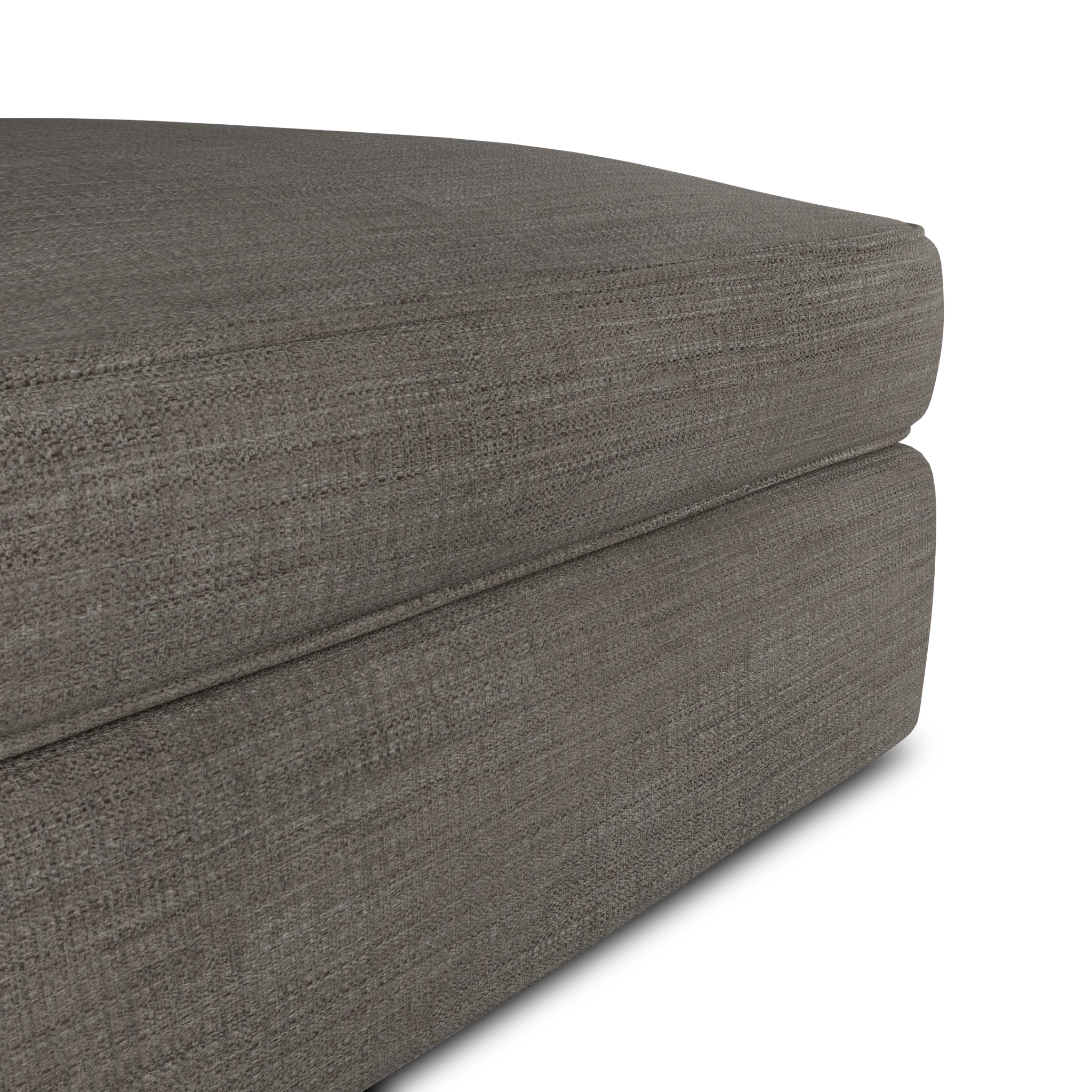 Siesta Victory Taupe Fabric Ottoman