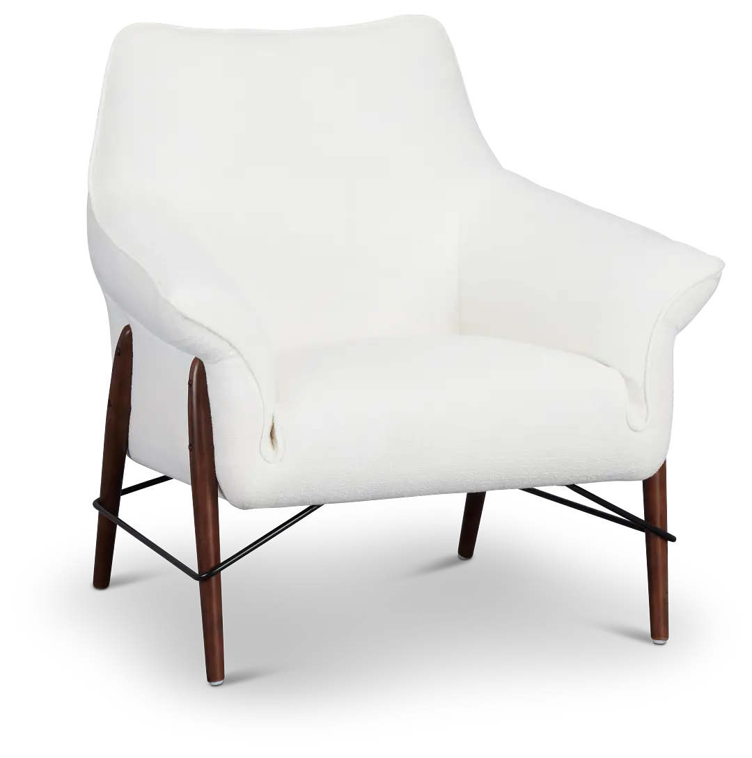 Nathan White Fabric Accent Chair Nathan White Fabric Accent Chair
