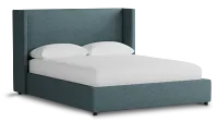 Captiva Sutton Blue 48" Upholstered Shelter Bed