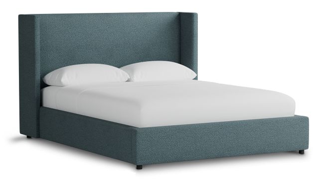 Captiva Sutton Blue 48" Upholstered Shelter Bed