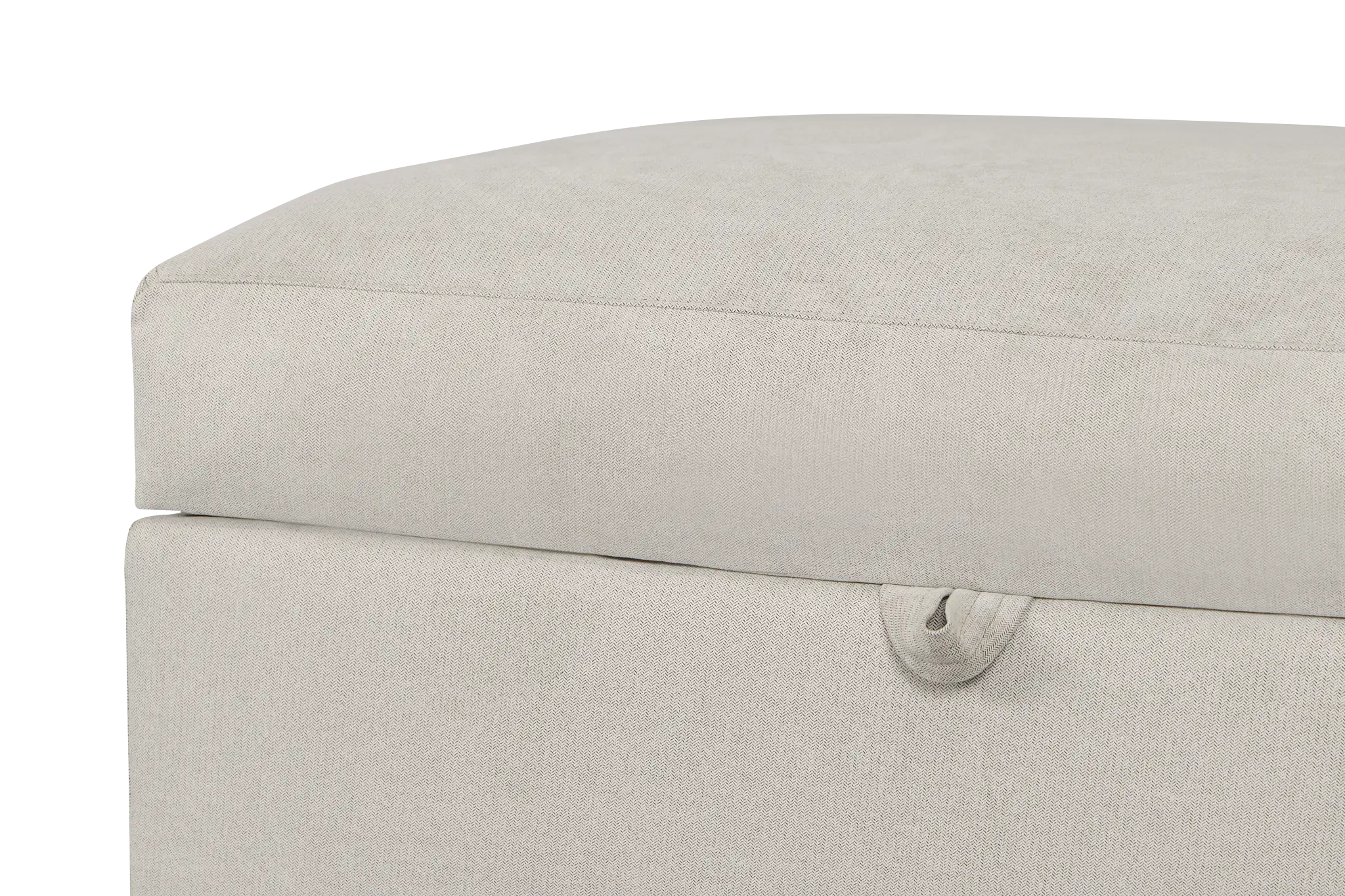 Hudson Gray Fabric Storage Ottoman Hudson Gray Fabric Storage Ottoman