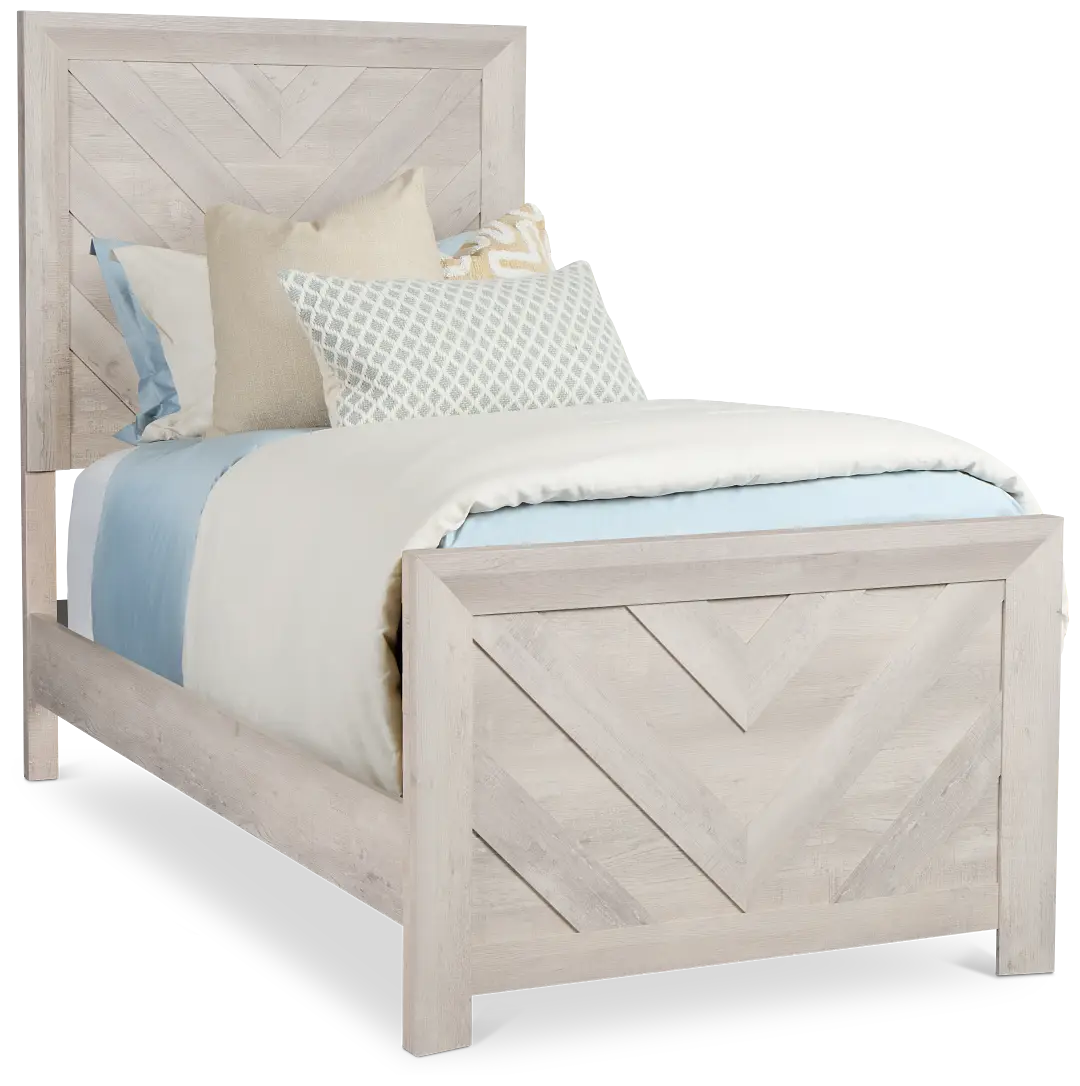 Delray White Panel Bed Delray White Panel Bed