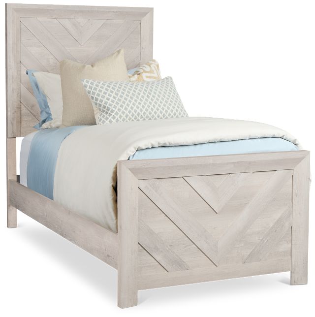 Delray White Panel Bed