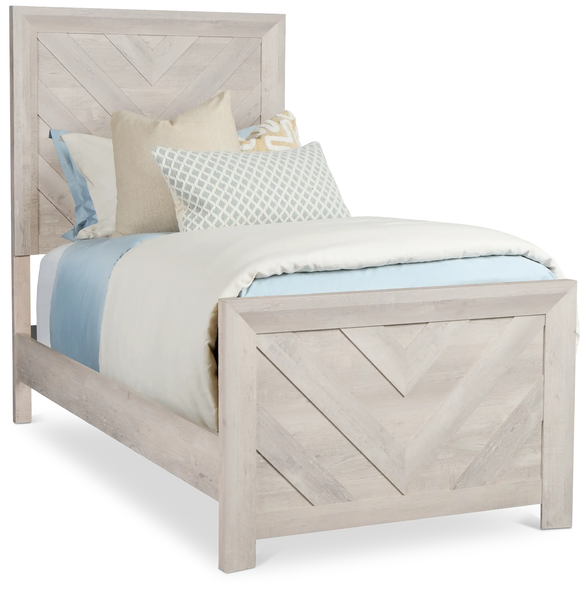 Delray White Panel Bed Delray White Panel Bed
