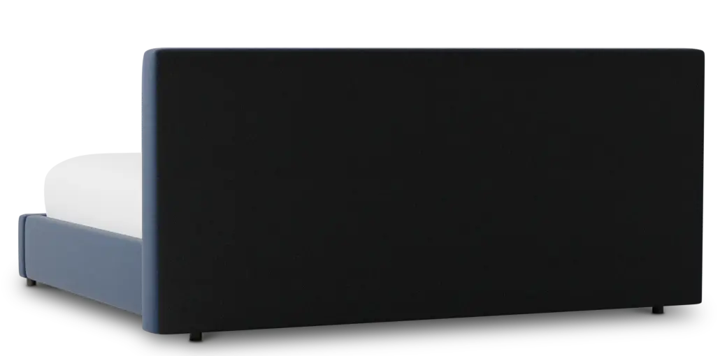 Grayton Peyton Dark Blue 44" Upholstered Platform Bed Grayton Peyton Dark Blue 44" Upholstered Platform Bed