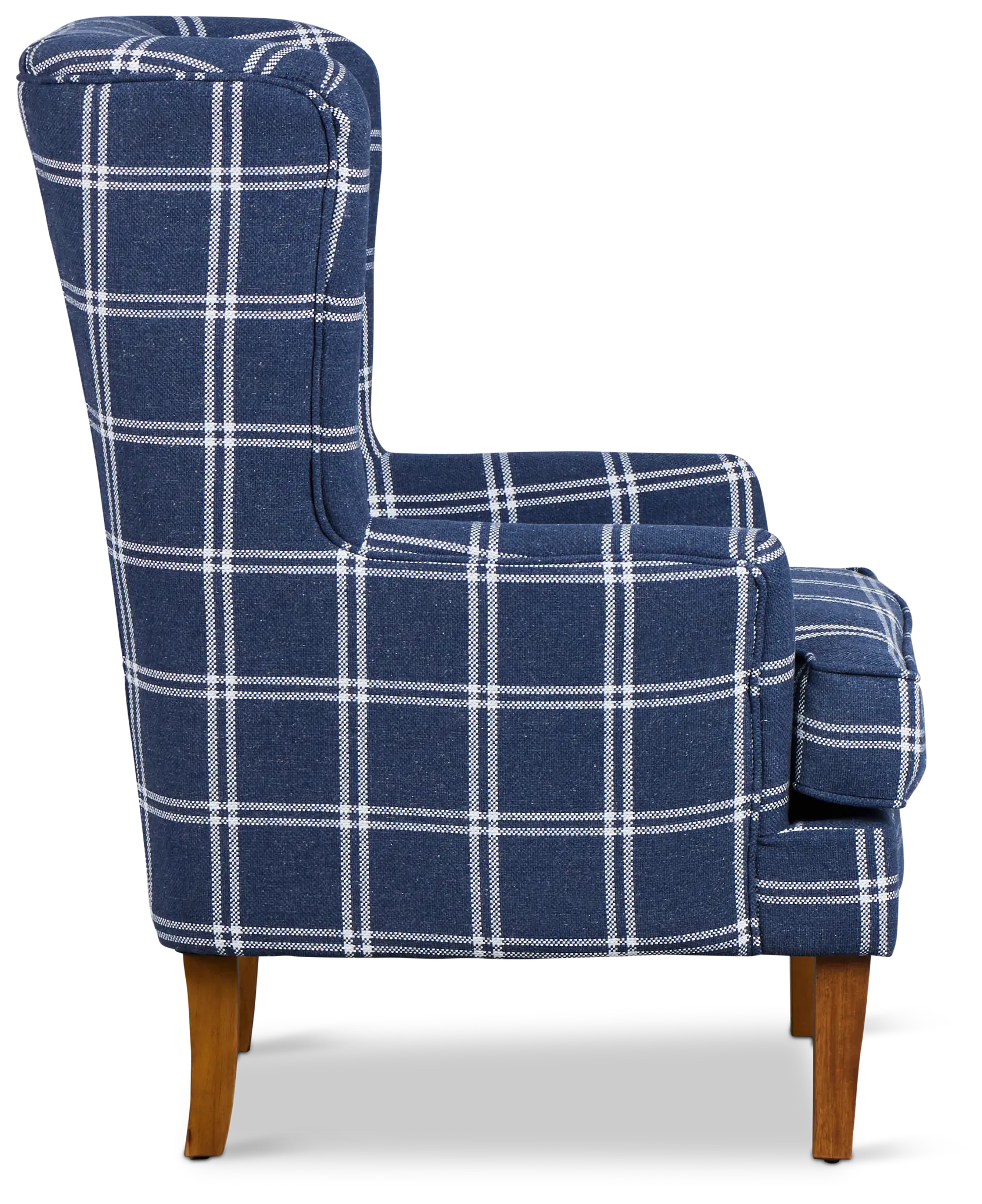 Leyla Dark Blue Fabric Accent Chair Leyla Dark Blue Fabric Accent Chair