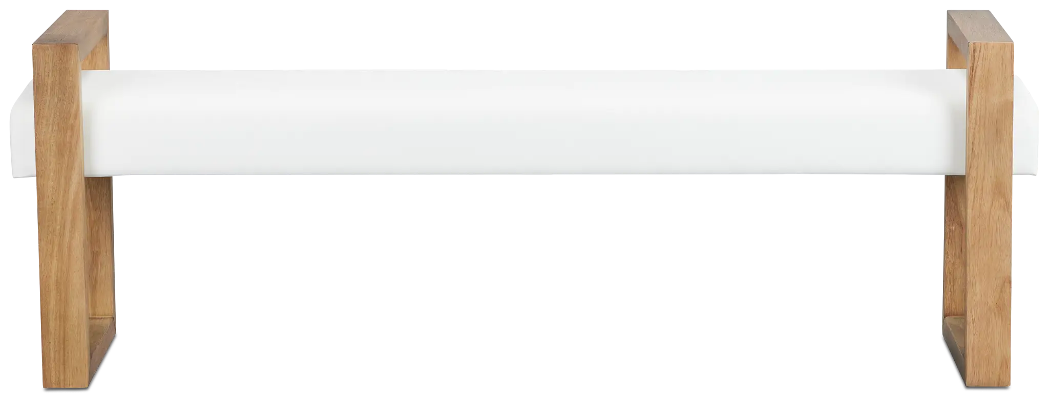 Haven White Upholstered Dining Bench Haven White Upholstered Dining Bench