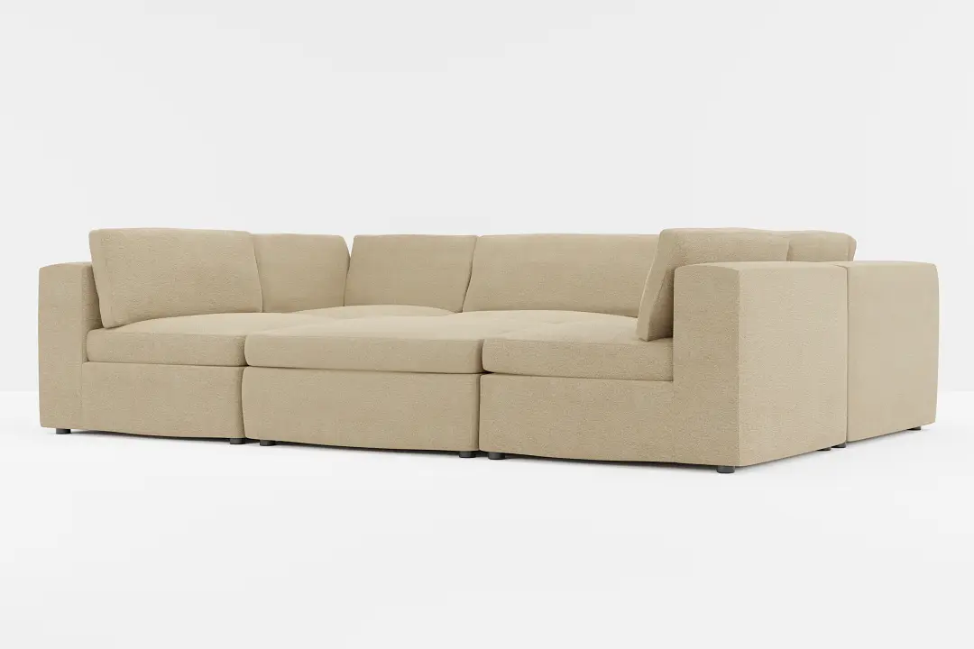 Destin Elite Taupe Fabric 6-piece Pit Sectional Destin Elite Taupe Fabric 6-piece Pit Sectional