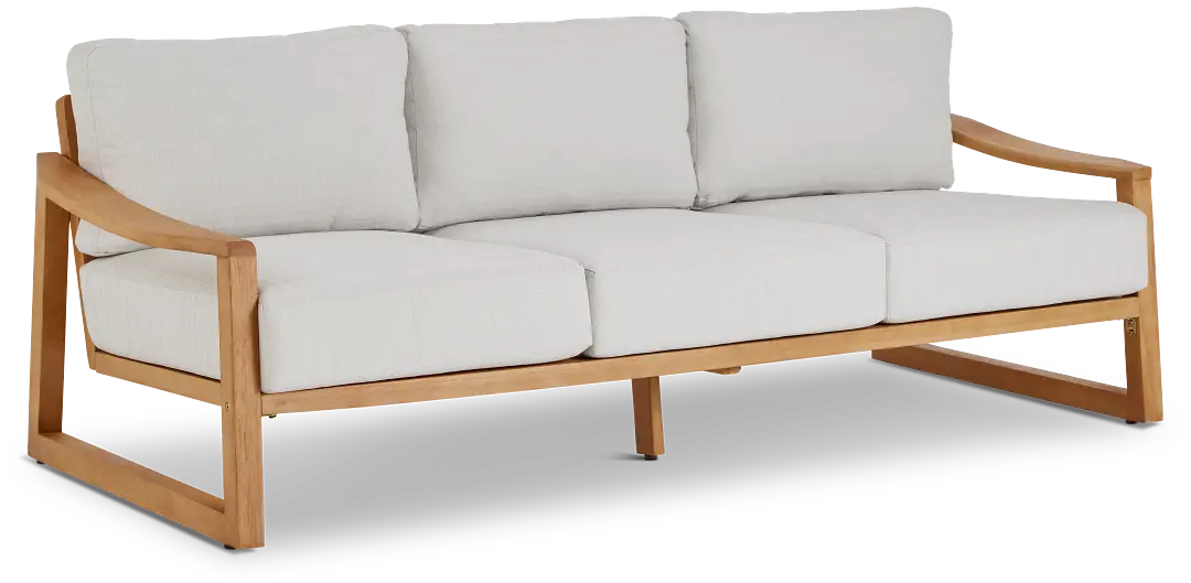 Tobago Light Tone Sofa With Gray Cushions Tobago Light Tone Sofa With Gray Cushions