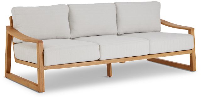 Tobago Light Tone Sofa With Gray Cushions