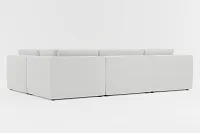 Destin Delray Pewter Fabric 6-piece Pit Sectional