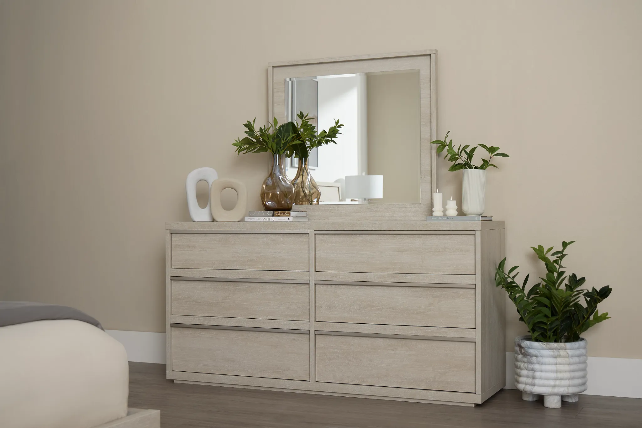 Capraia Light Tone Dresser & Mirror