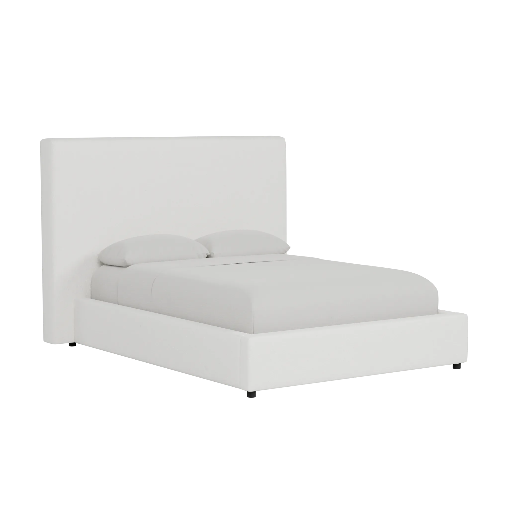 Grayton Sutton White 54" Upholstered Platform Bed