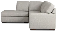 Austin Gray Fabric Small Left Bumper Sectional