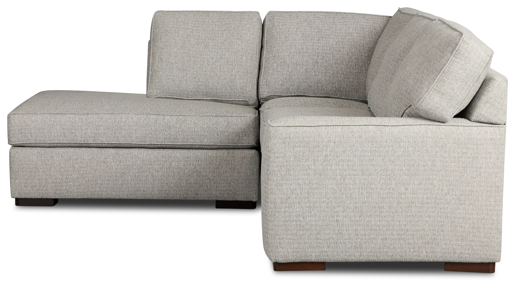 Austin Gray Fabric Small Left Bumper Sectional