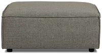 Tatum Gray Fabric Ottoman