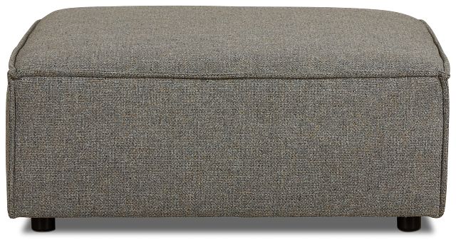 Tatum Gray Fabric Ottoman