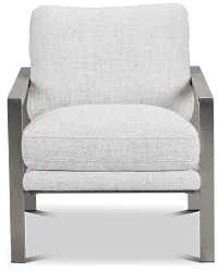 Wyatt Light Gray Fabric Accent Chair