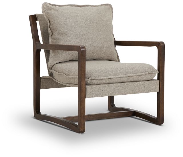 Spitfire Beige Fabric Accent Chair (1)