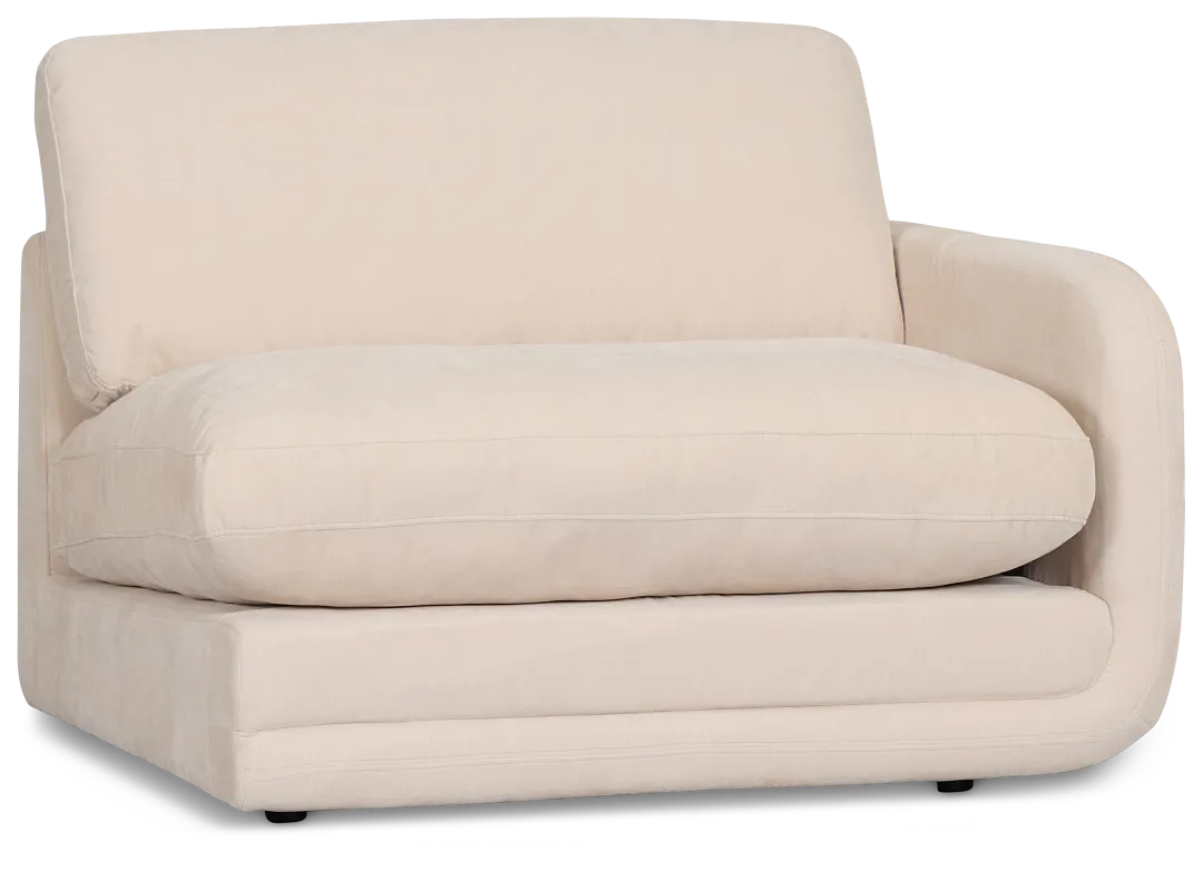Jules Ivory Velvet Right Chair