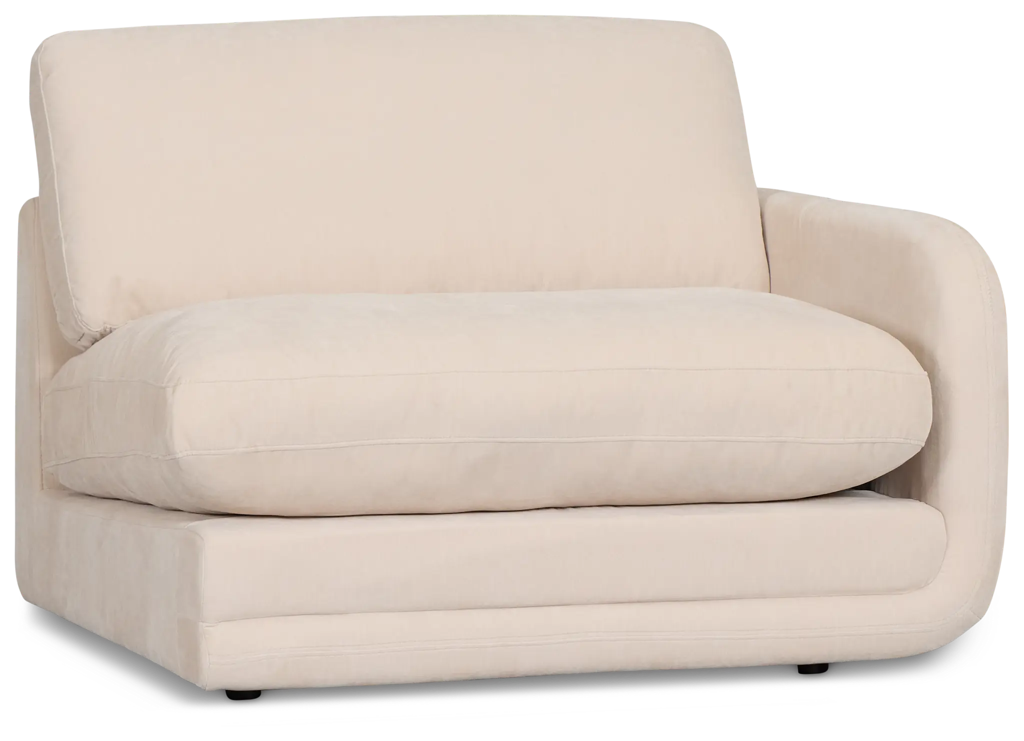 Jules Ivory Velvet Right Chair Jules Ivory Velvet Right Chair