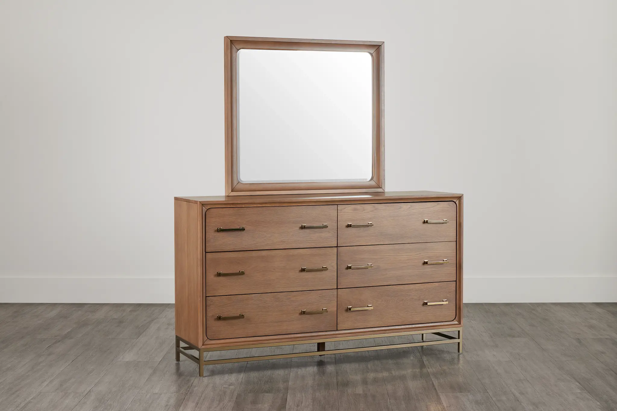 Provo Mid Tone Dresser & Mirror Provo Mid Tone Dresser & Mirror