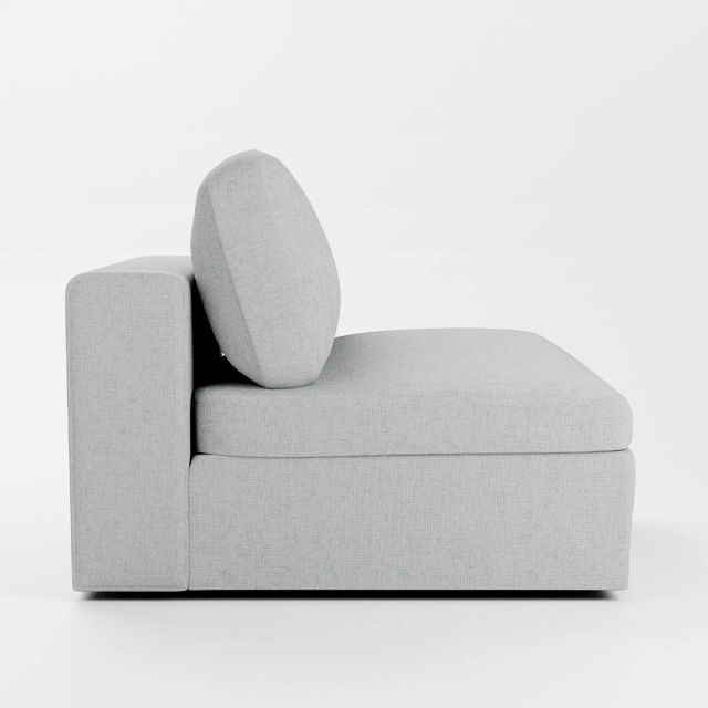 Destin Delray Light Gray Fabric Swivel Chair
