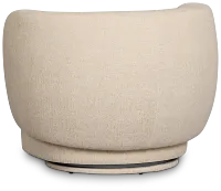 Cleo Beige Fabric Swivel Accent Chair