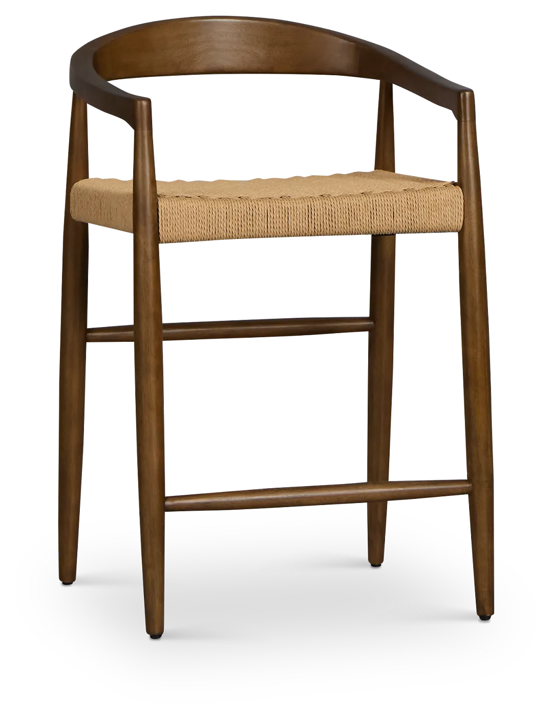 Santorini Mid Tone Curved 24" Woven Barstool