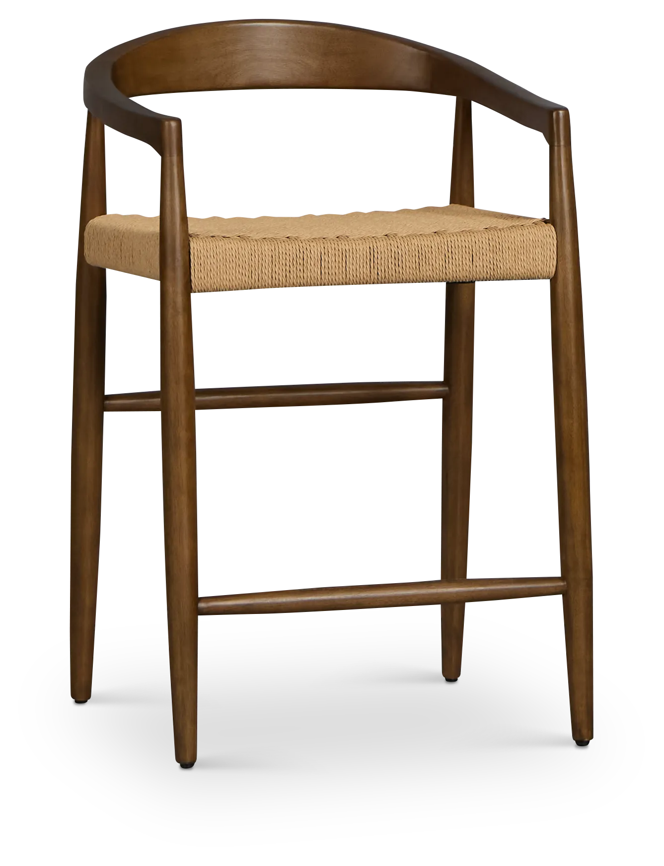 Santorini Mid Tone Curved 24" Woven Barstool