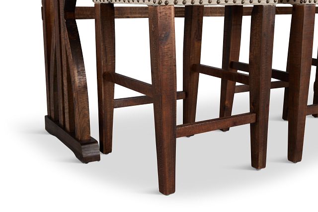 Joplin Dark Tone High Table With 3 Backless Barstools