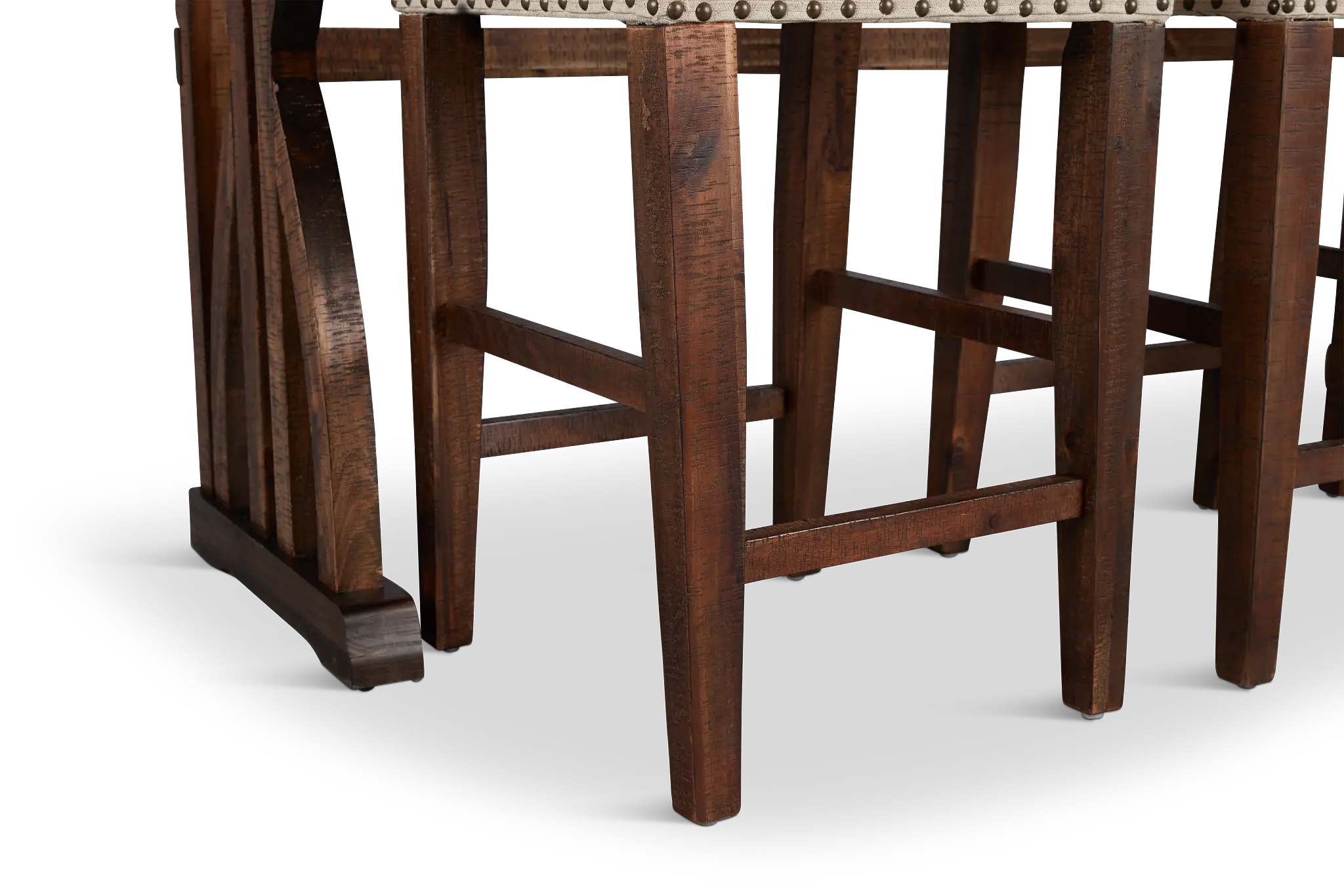 Joplin Dark Tone High Table With 3 Backless Barstools Joplin Dark Tone High Table With 3 Backless Barstools