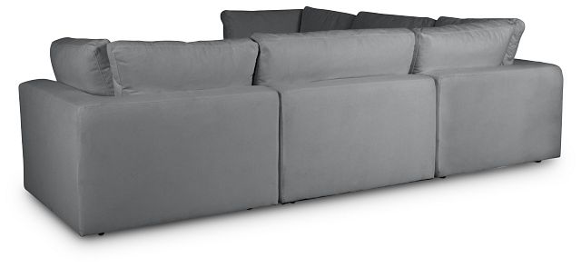 Grant Light Gray Fabric 4-piece Modular Sectional, Living Room -  Sectionals