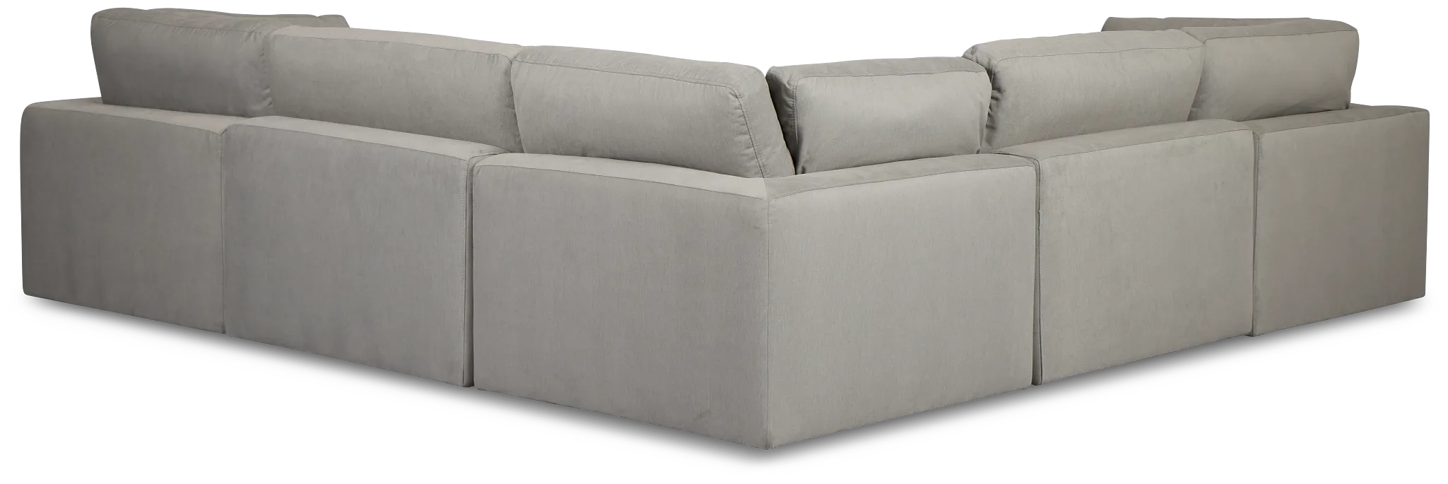 Grant Light Gray Fabric 5-piece Modular Sectional