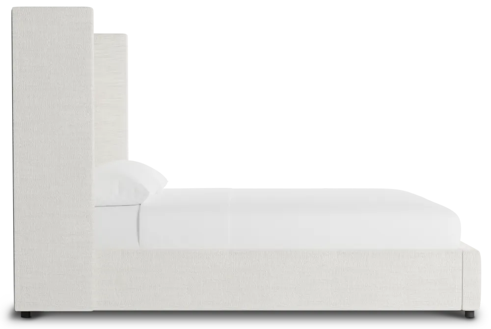 Captiva Maguire Ivory 60" Upholstered Shelter Bed