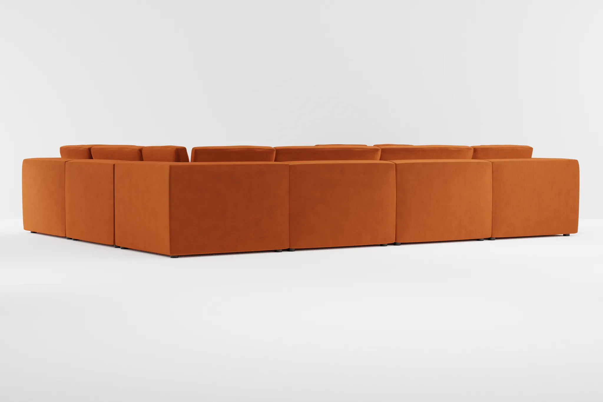 Destin Joya Orange Velvet 8-piece Modular Sectional