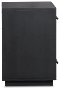 Highland Black 3-drawer Nightstand