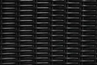 Montecito Black Small Ottoman With Light Beige Cushions