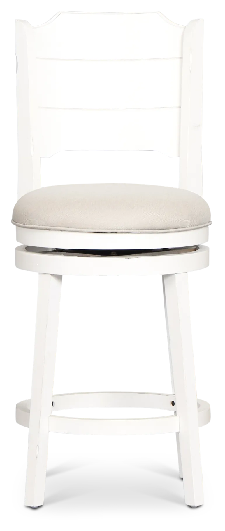 Sanibel Ivoryfabric 24" Upholstered Swivel Barstool