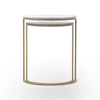 Four Hands Sani White Marble Nesting Tables