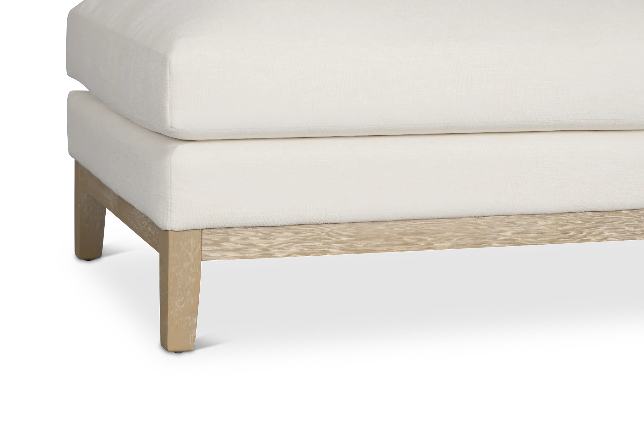 Emma White Fabric Cocktail Ottoman