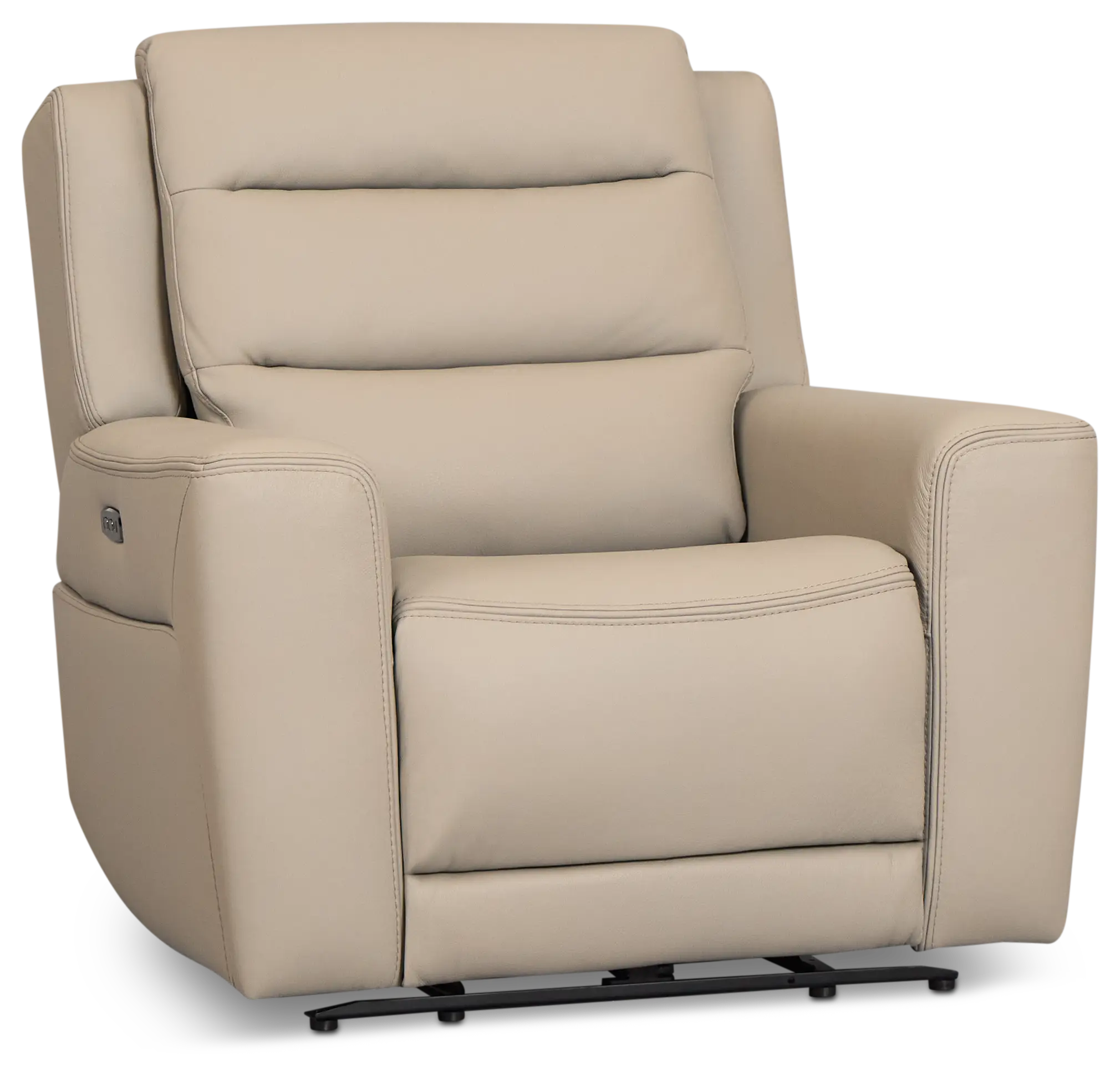 Wilder Taupe Leather Power Recliner With Power Headrest Wilder Taupe Leather Power Recliner With Power Headrest