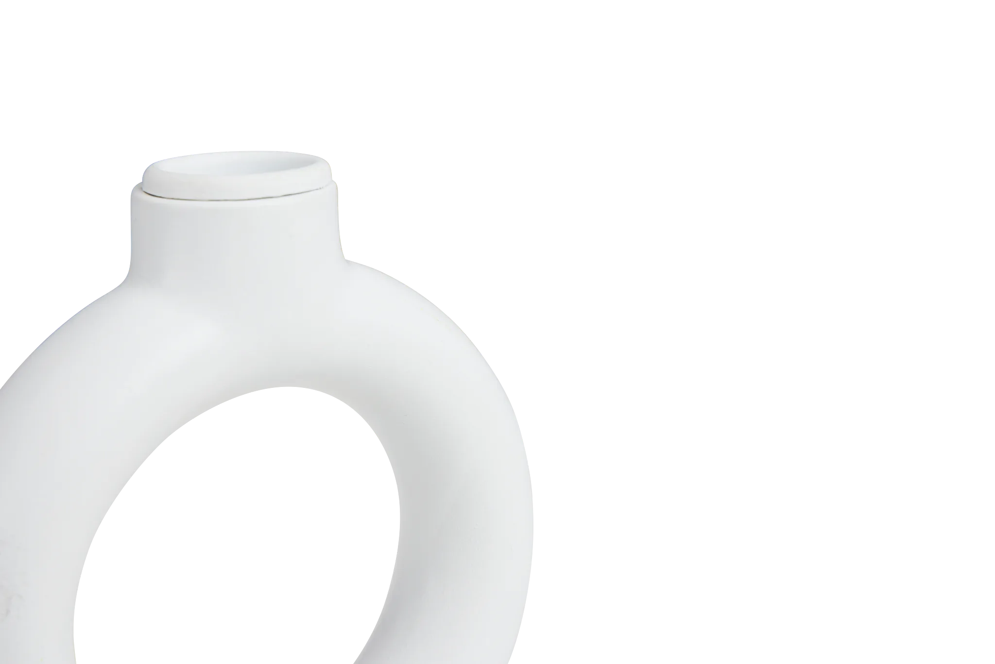 Auras White Candle Holder