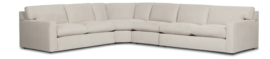 Hudson Gray Fabric Medium 2-arm Wedge Sectional Hudson Gray Fabric Medium 2-arm Wedge Sectional