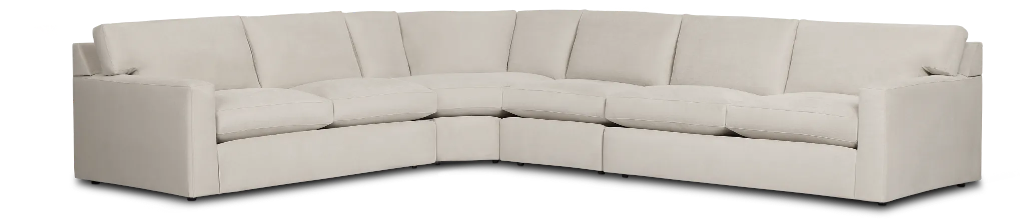 Hudson Gray Fabric Medium 2-arm Wedge Sectional