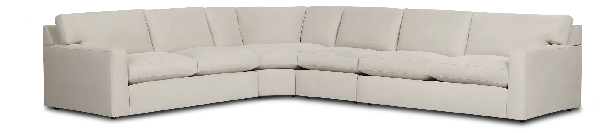 Hudson Gray Fabric Medium 2-arm Wedge Sectional Hudson Gray Fabric Medium 2-arm Wedge Sectional