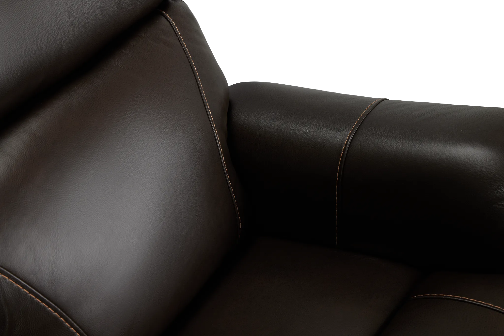 Wells Dark Brown Lthr/vinyl Power Recliner With Heat And Massage