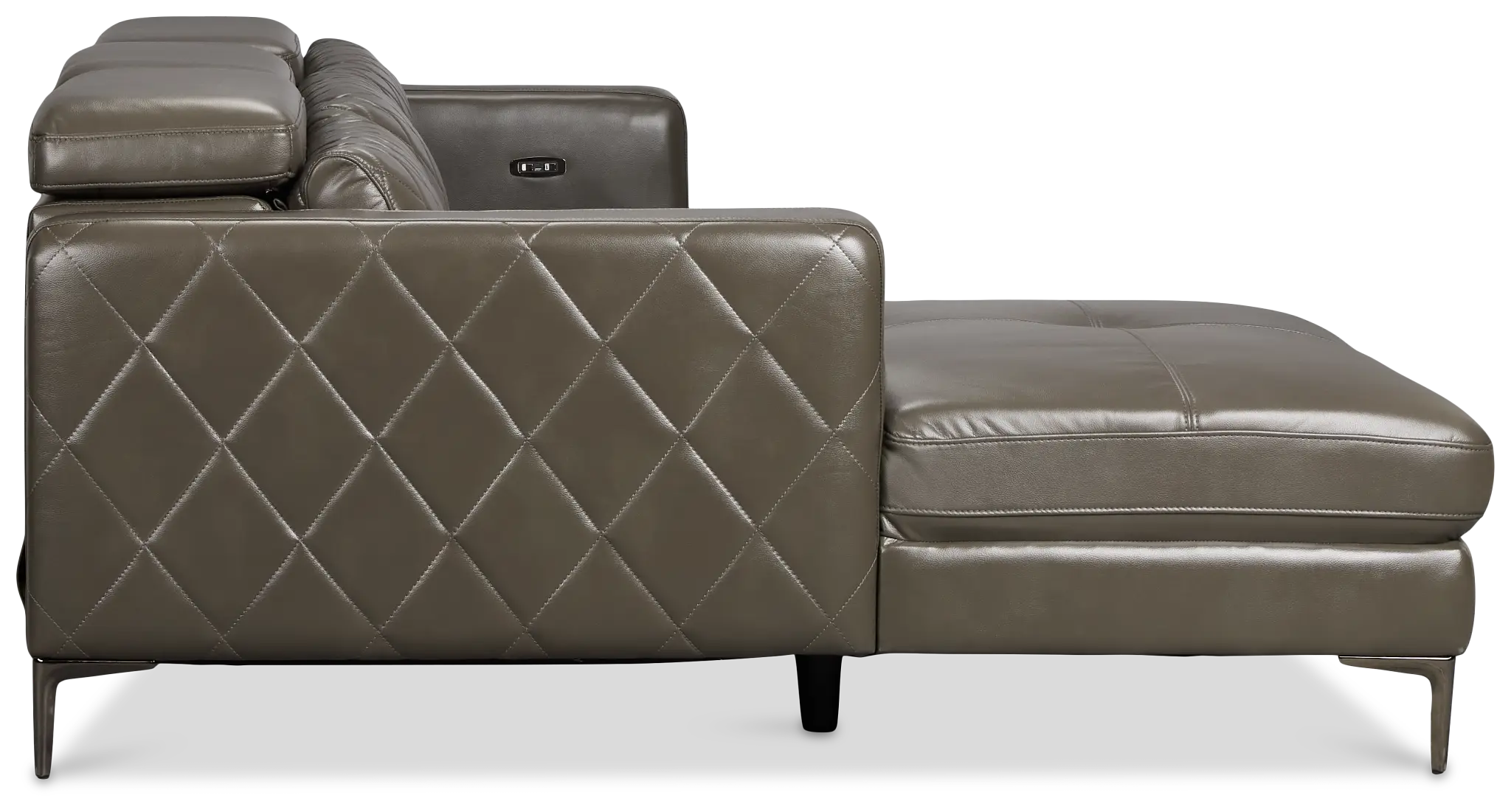 Ava Dark Gray Micro Left Chaise Power Reclining Sectional Ava Dark Gray Micro Left Chaise Power Reclining Sectional