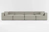 Destin Elite Gray Fabric 8-piece Pit Sectional
